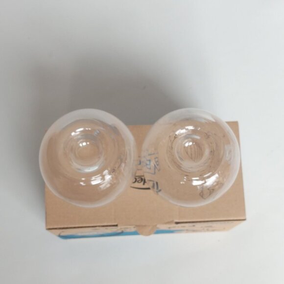 VIA RAIL Stemless Glasses PAIR TRUDEAU Bohemia Set of 2 BNIB European crystallin - Picture 6 of 15